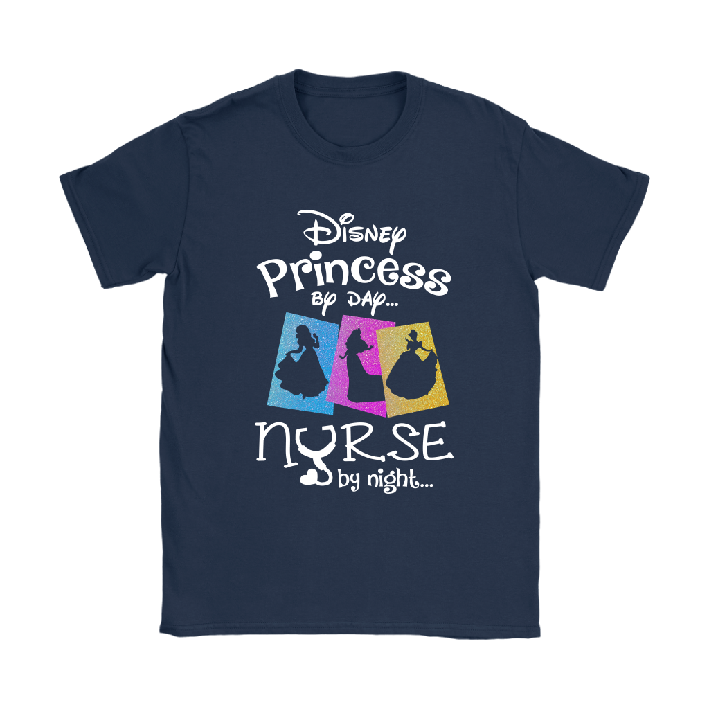 1024x1024 Disney Princess By Day Nurse By Night Silhouette Shirts Teeqq