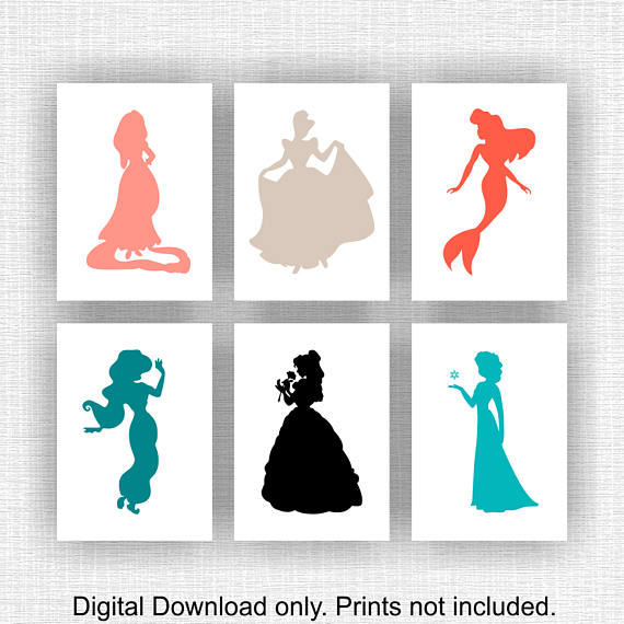 570x570 Instant Download Disney Princess Wall Art Set Of 6 5x7 Girl