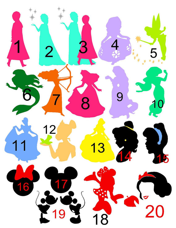 570x738 Glitter Disney Princess Heat Transfer Iron On Vinyl Decal