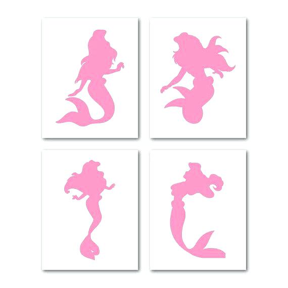 570x570 Wall Arts Disney Princess Silhouette Wall Art Princess