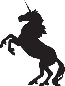 230x300 Simple Unicorn Silhouette Clip Art