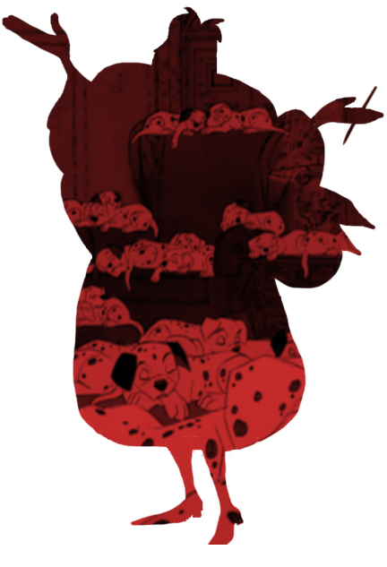 432x633 Cruella Deville Silhouette Puppies By