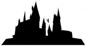 288x153 Castle On Rock Silhouette Clipart