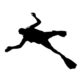 270x270 Scuba Diver Silhouette Stencil Free Stencil Gallery