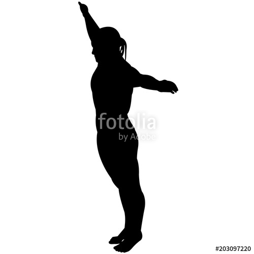 500x500 Woman Diving Silhouette, Female Diver Clipart, Girl Sports