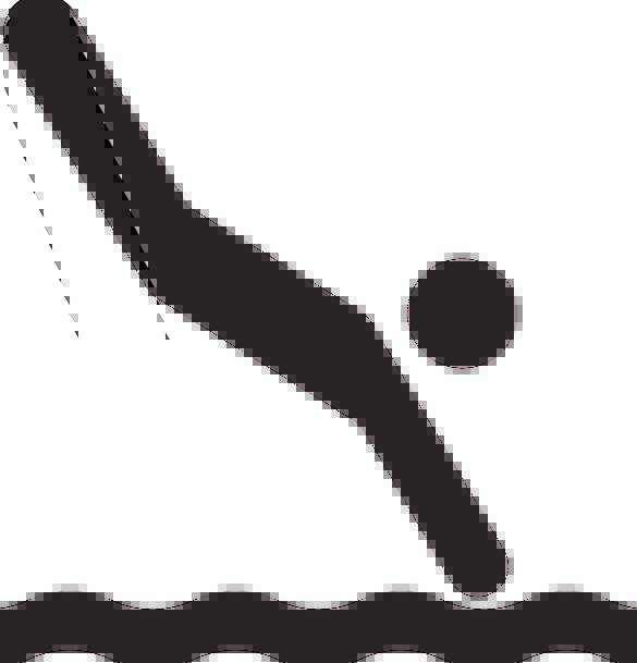 585x609 Diver, Swimmer, Outline, Diving, Headfirst, Silhouette, Dive