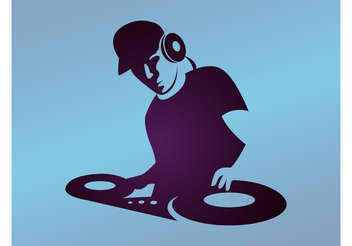 1400x980 Dj Silhouette Free Vector Art