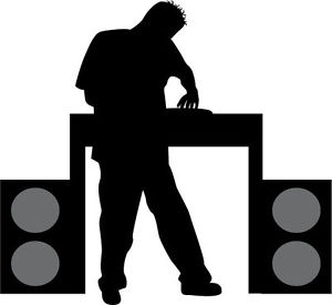 300x275 Dj At Work Silhouette X 6 Car Bumper Vinyl Stickers