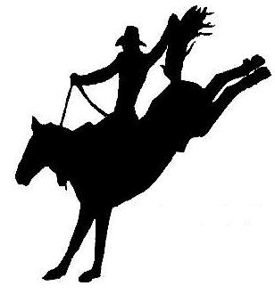 308x330 Rodeo Silhouette Royalty Free Vector Image