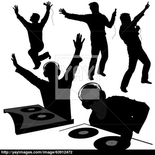 512x512 Dj Silhouettes Vector