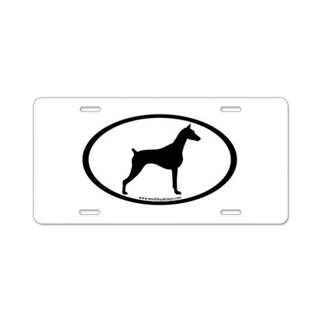 460x460 Doberman Pinscher Aluminum License Plates
