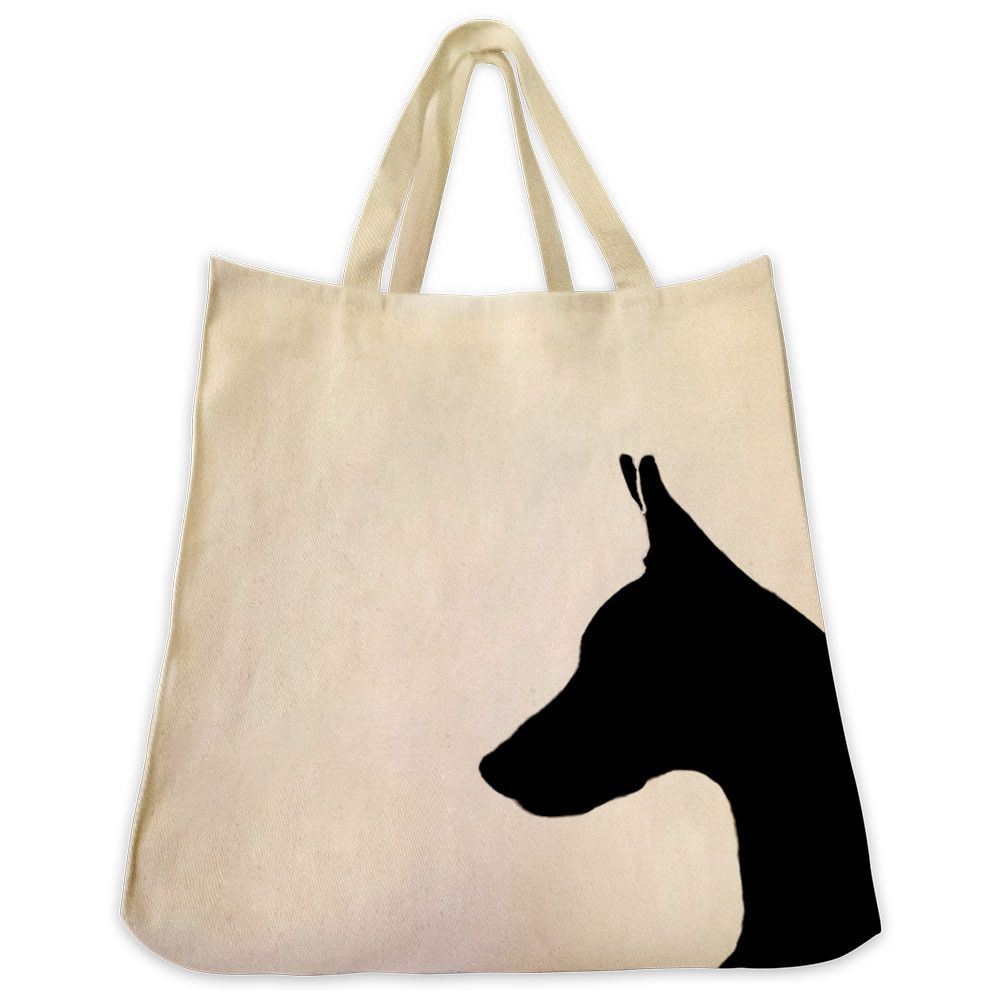 1001x1001 Doberman Pinscher Silhouette Portrait Design Extra Large Eco