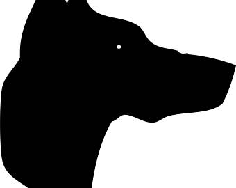 Doberman Head Silhouette at GetDrawings | Free download