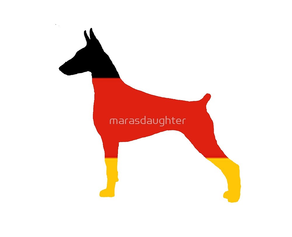 1000x814 Doberman Pinscher Flag Silhouette By Marasdaughter Redbubble