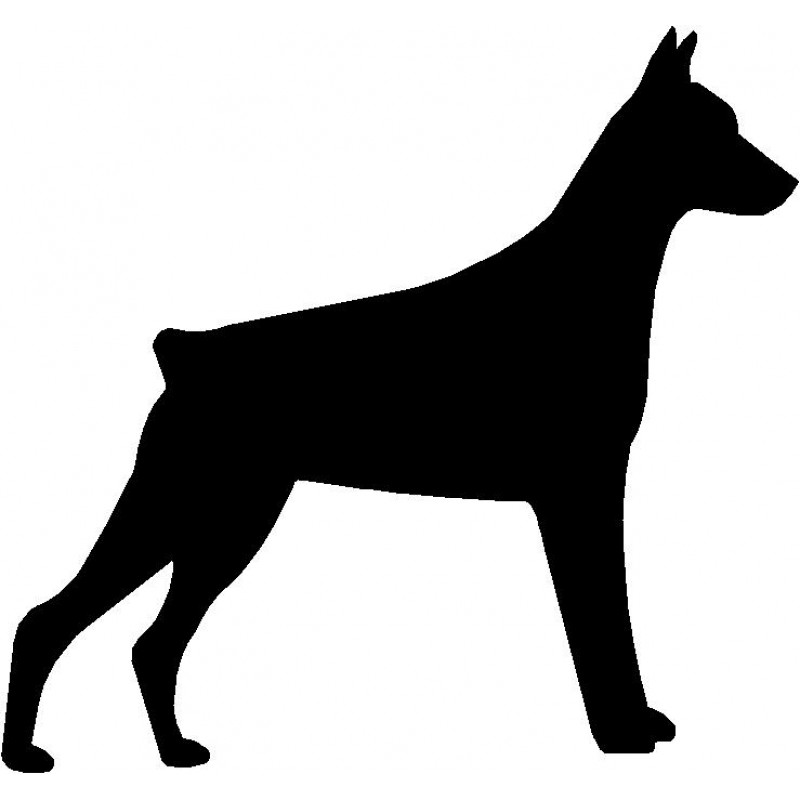 800x800 Dog Breed Silhouette Wall Hanging Magnetic Memo Doberman