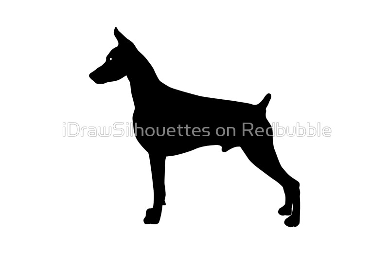 800x522 Doberman Pinscher Dog Silhouette Laptop Skins By Idrawsilhouettes