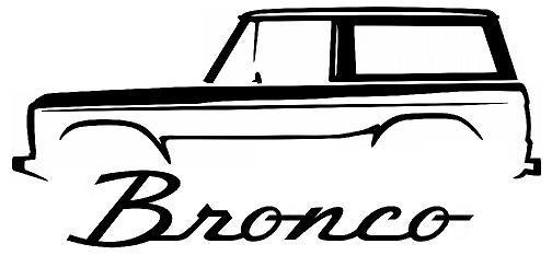 504x244 Ford Bronco Outline Silhouette Art Wall Decals Graphics Man Cave