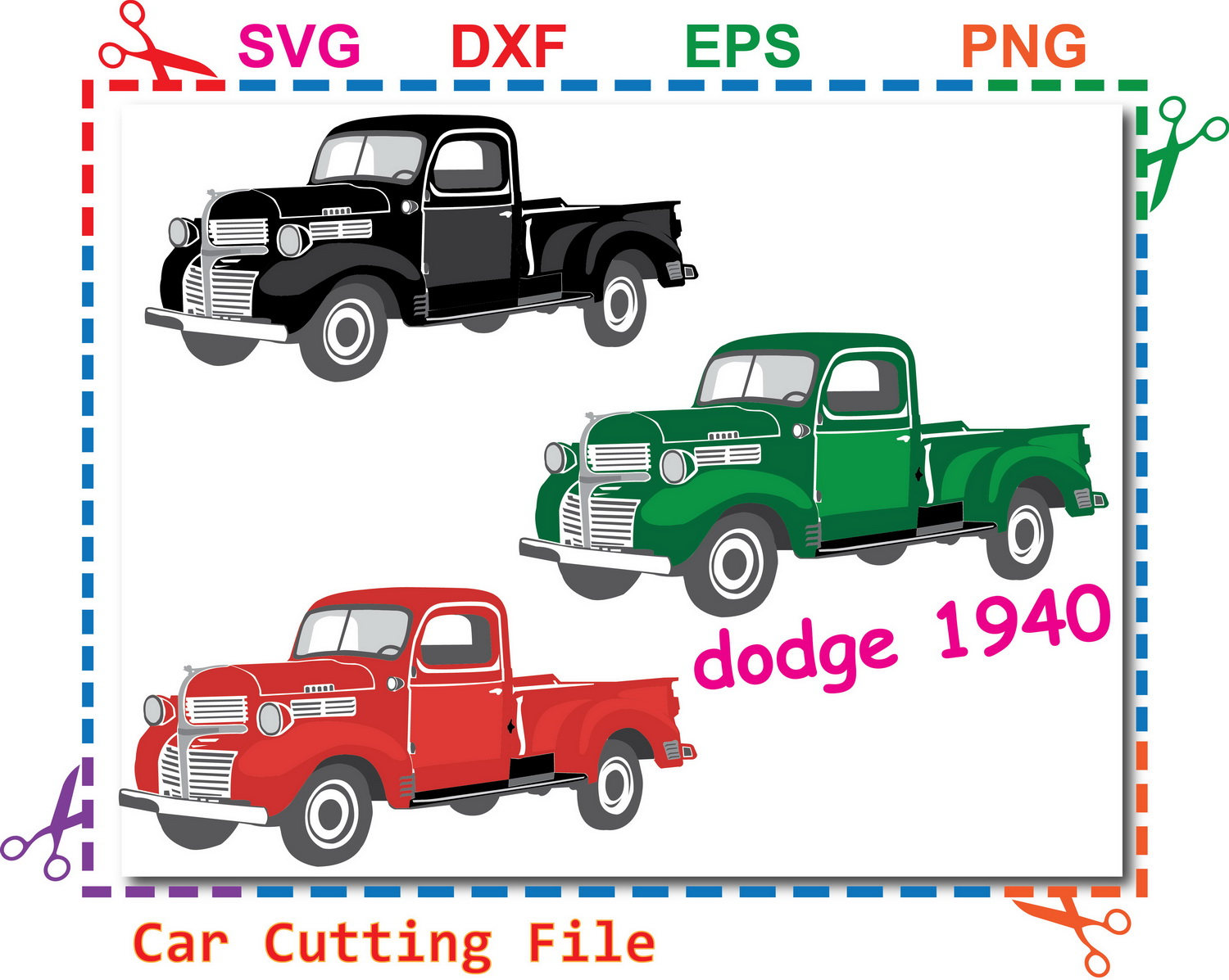 1500x1197 Car Svgtruck Svg Car Dodge Truck Svg File Dodge 1940 Svg