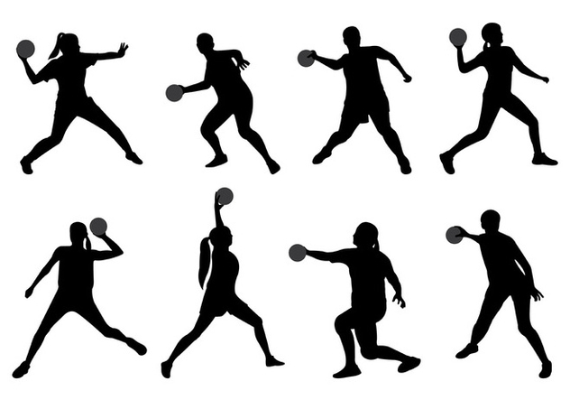 632x443 Silhouette Of Dodge Ball Player Free Vector Download 399165 Cannypic