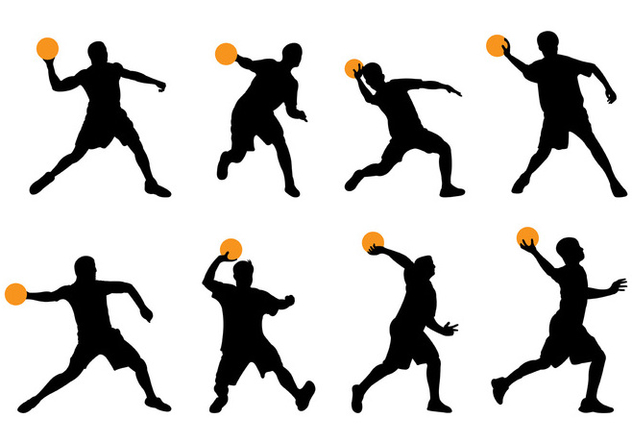 632x443 Silhouette Of Dodgeball Player Free Vector Download 377327 Cannypic