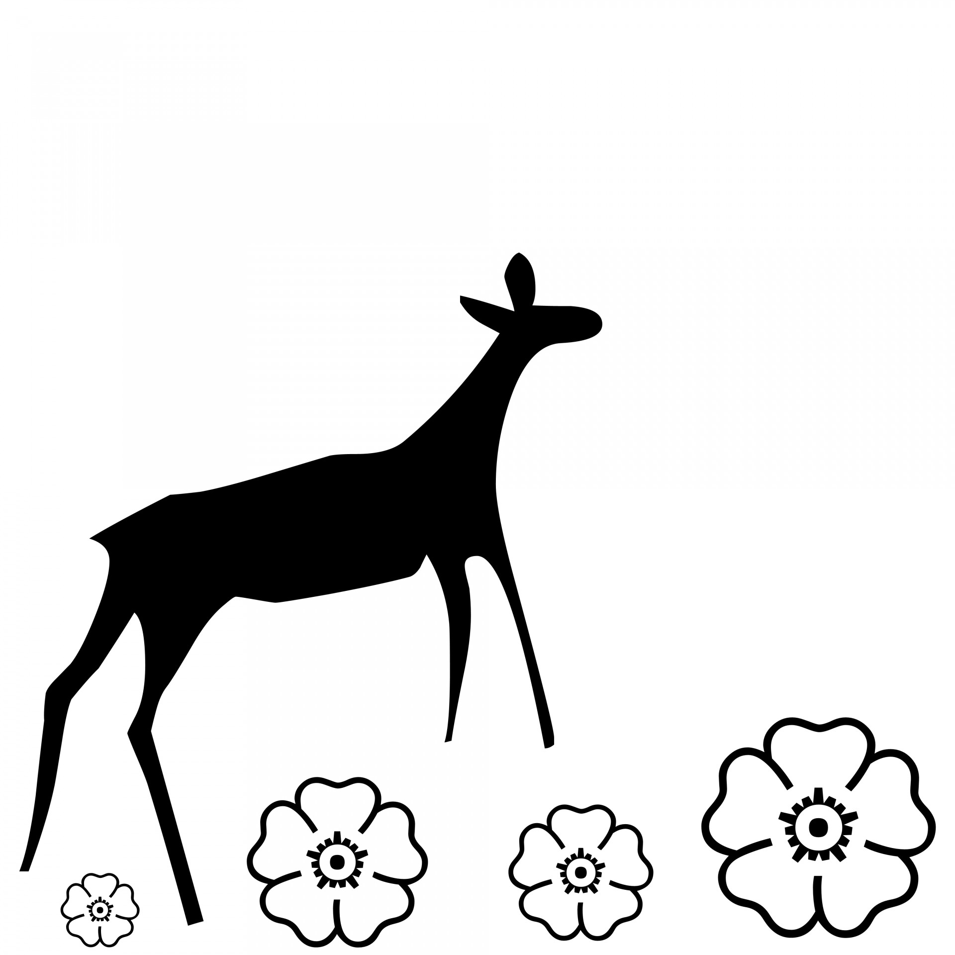 1920x1920 Silhouette Of A Doe Free Stock Photo