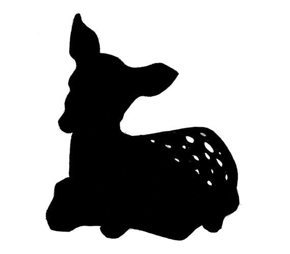 570x499 Black Fawn Silhouette Baby Silhouettes, Tattoo