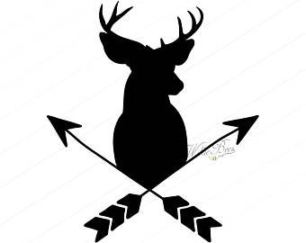 340x270 Heart Antler Deer Head Silhouette Crafthubs