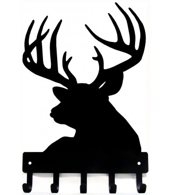 350x400 Deer Doe And Buck Family 2 Key Rack With Hooks