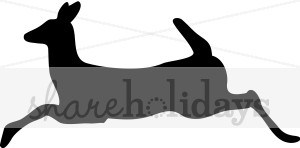 300x148 Doe Silhouette Reindeer Clipart