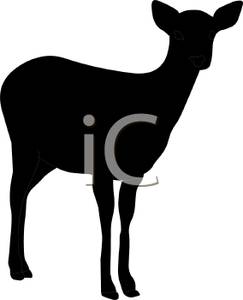 243x300 Silhouette Of A Doe Standing