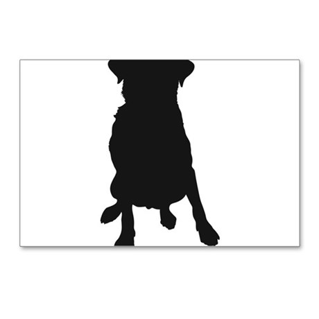 460x460 Dog Silhouette Postcards