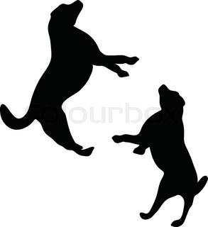 293x320 Silhouette Of A Dog With A Bone Stock Vector Colourbox