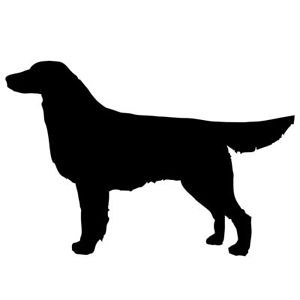 300x300 Flat Coated Retriever Silhouette Dog Breed Car Sticker Van Decal