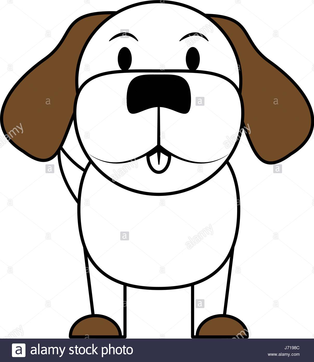 1209x1390 White And Brown Silhouette Of Cartoon Front View Dog Animal