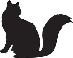 236x188 Long Haired Cat Silhouettes