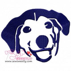 250x250 Face Silhouette Embroidery Design