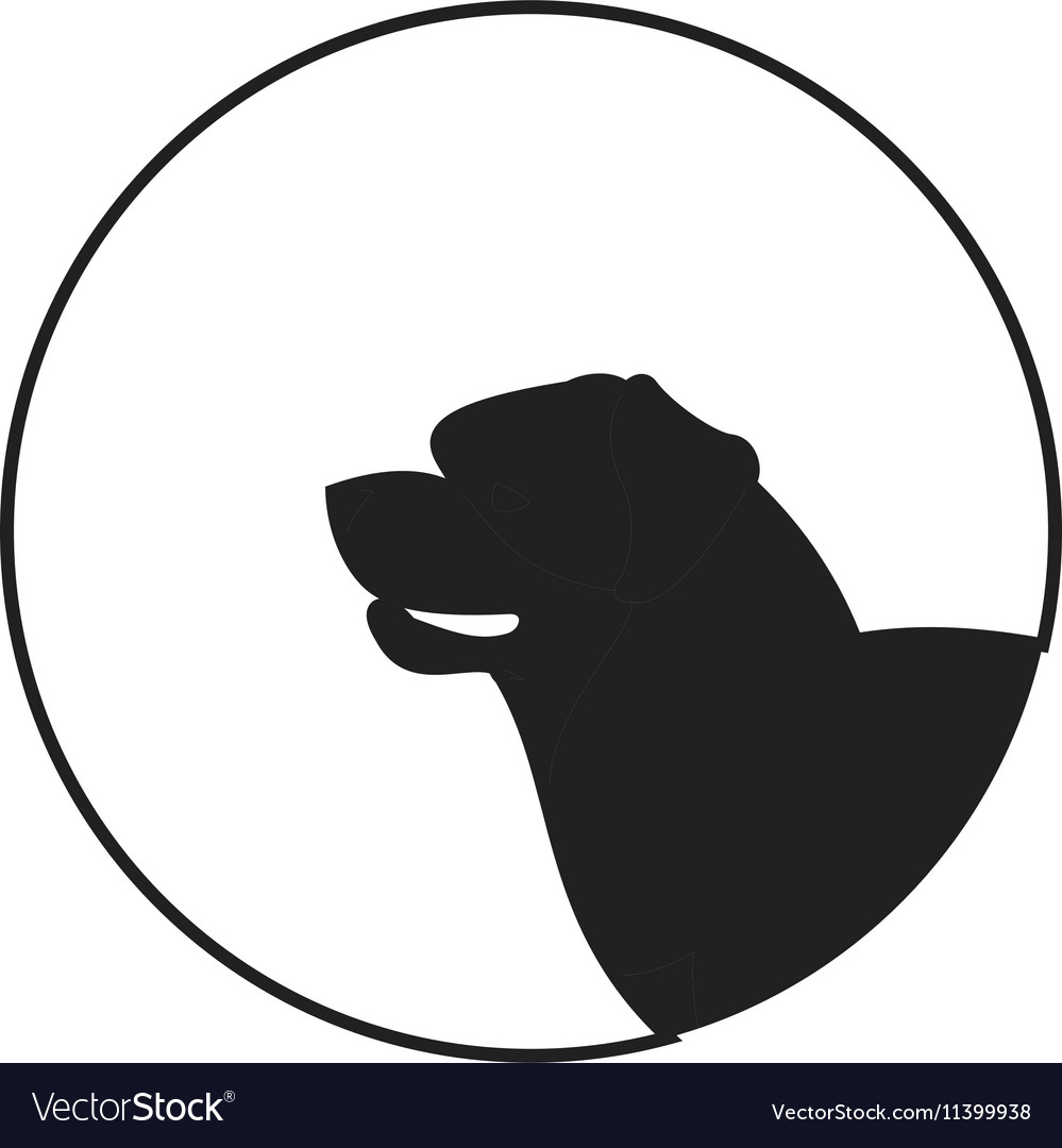 999x1080 Rottweiler Guard Dog Head Circle Black White. Black
