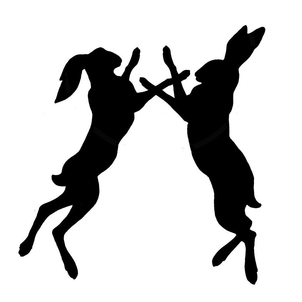1007x1007 New Boxing Hare Silhouette