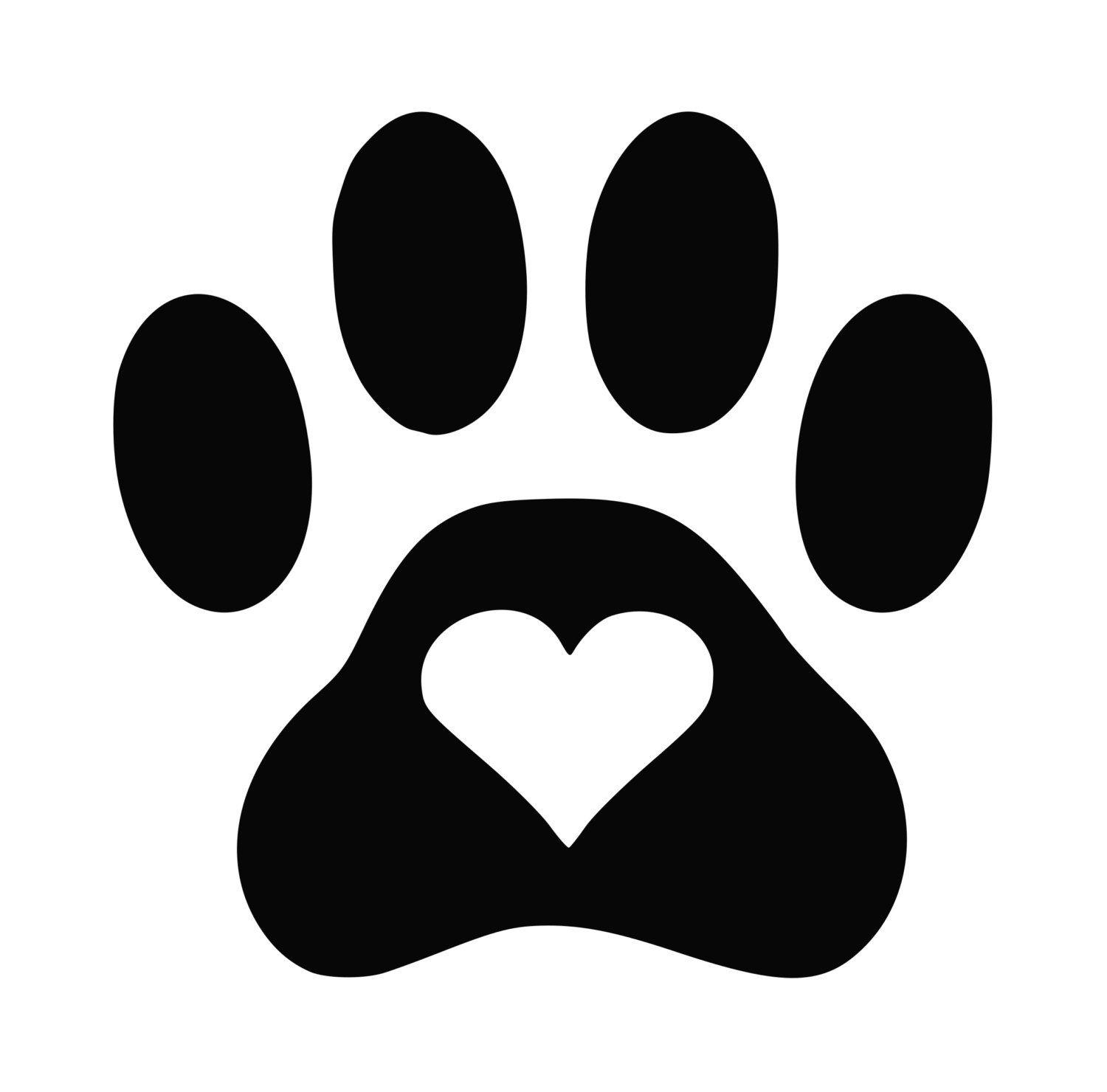 Dog Paw Print Silhouette at GetDrawings | Free download