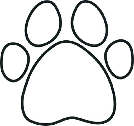 Dog Paw Print Silhouette at GetDrawings | Free download