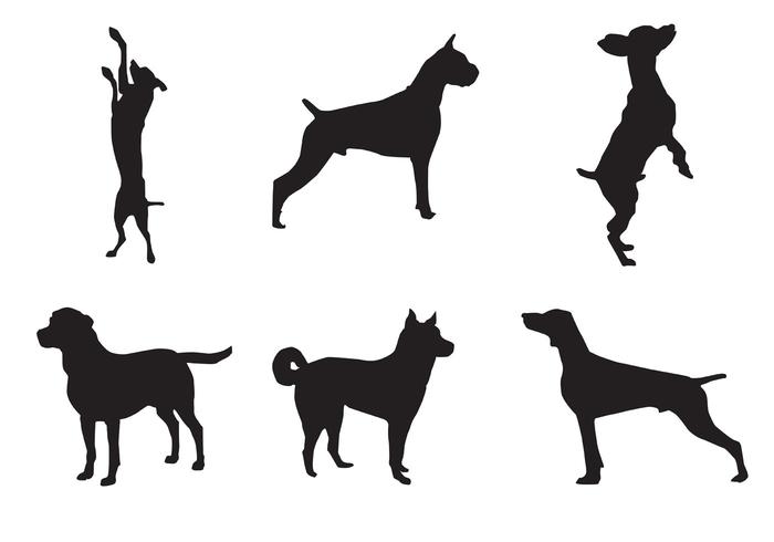 700x490 Dog Silhouette Vectors