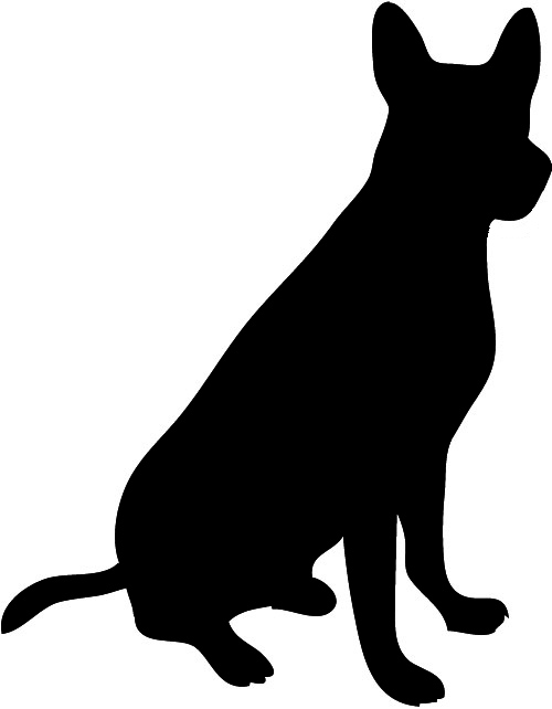 500x642 Free Dog Silhouette Cliparts, Hanslodge Clip Art Collection