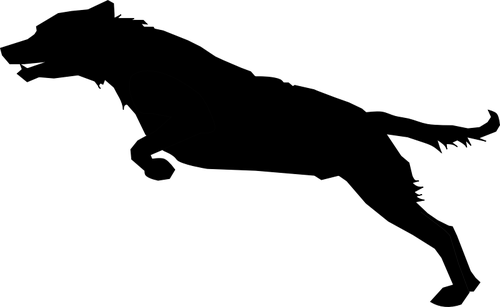 500x307 Jumping Dog Silhouette Vector Graphics Public Domain Vectors