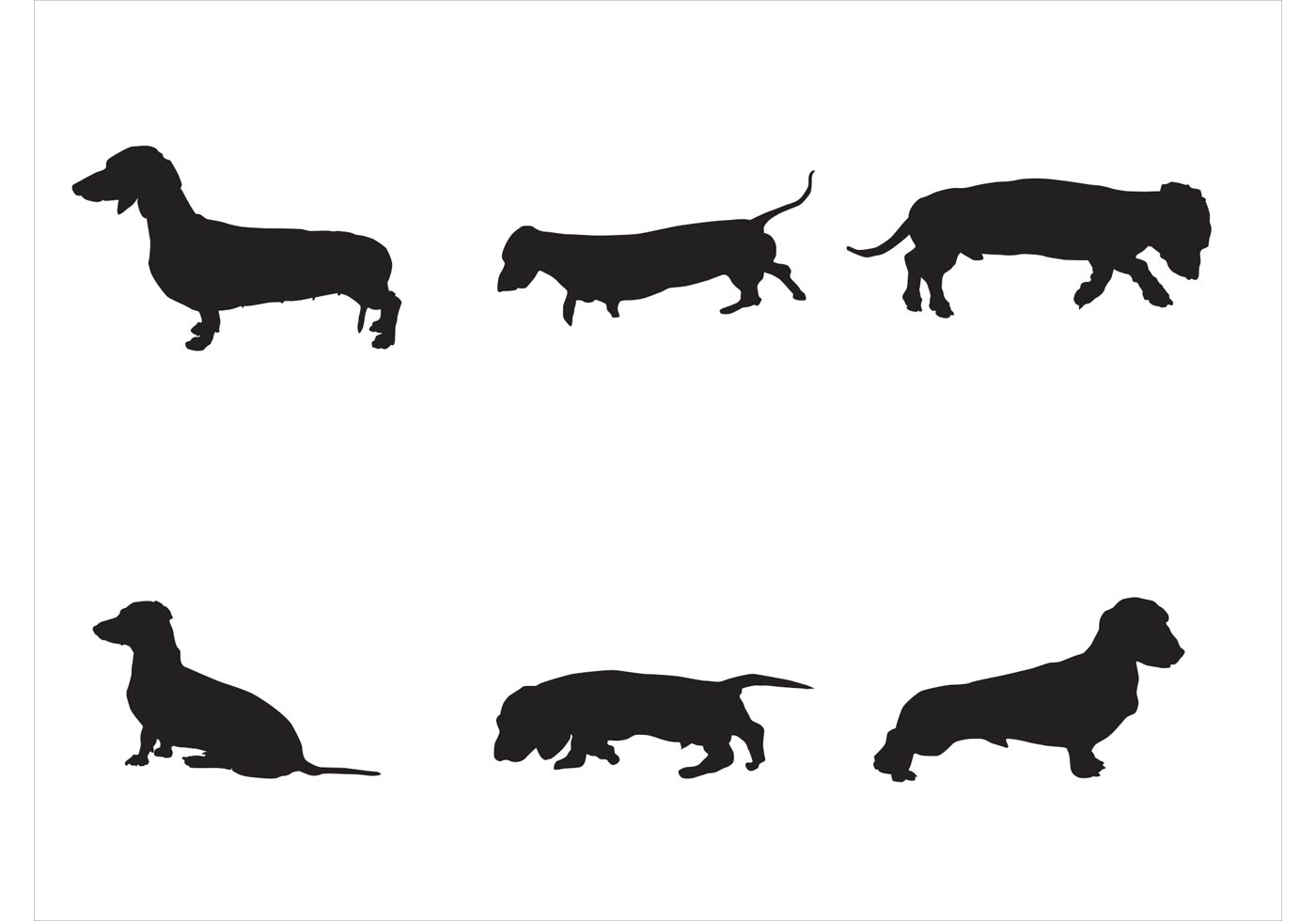 1400x980 Wiener Dog Free Vector Art