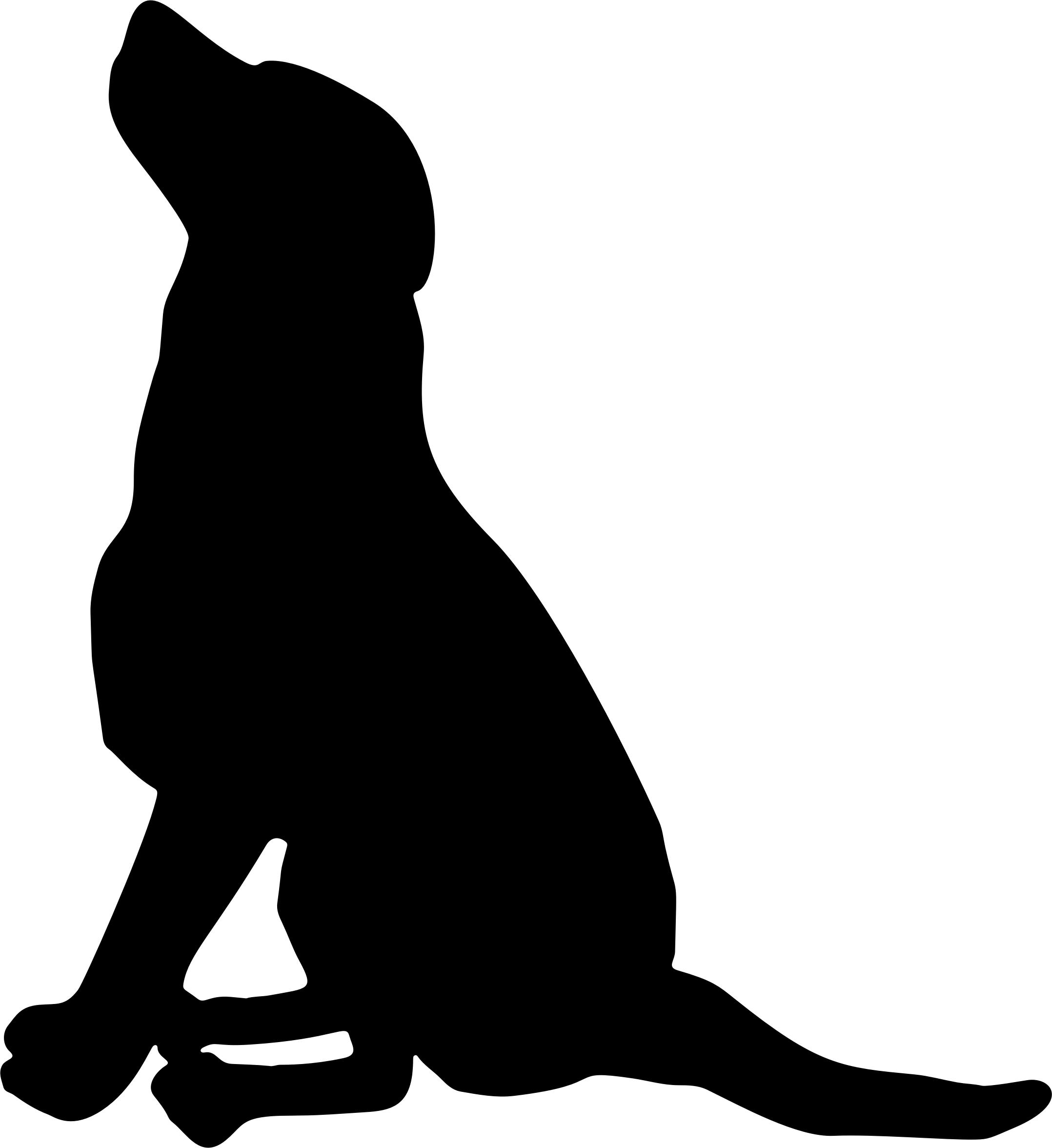 2156x2352 Sitting Dog Silhouette Icons Png