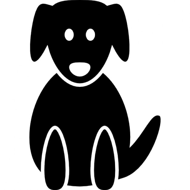 626x626 Dog Silhouette In A Sitting Position Icons Free Download