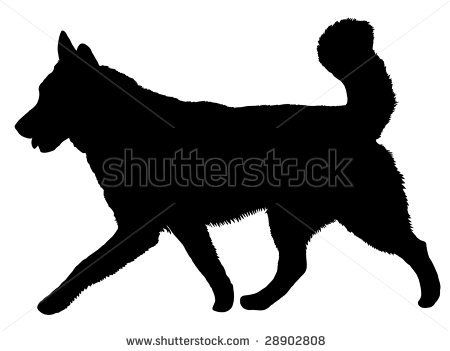 450x351 Husky Silhouettes Free Dog Breed Silhouettes Crafts