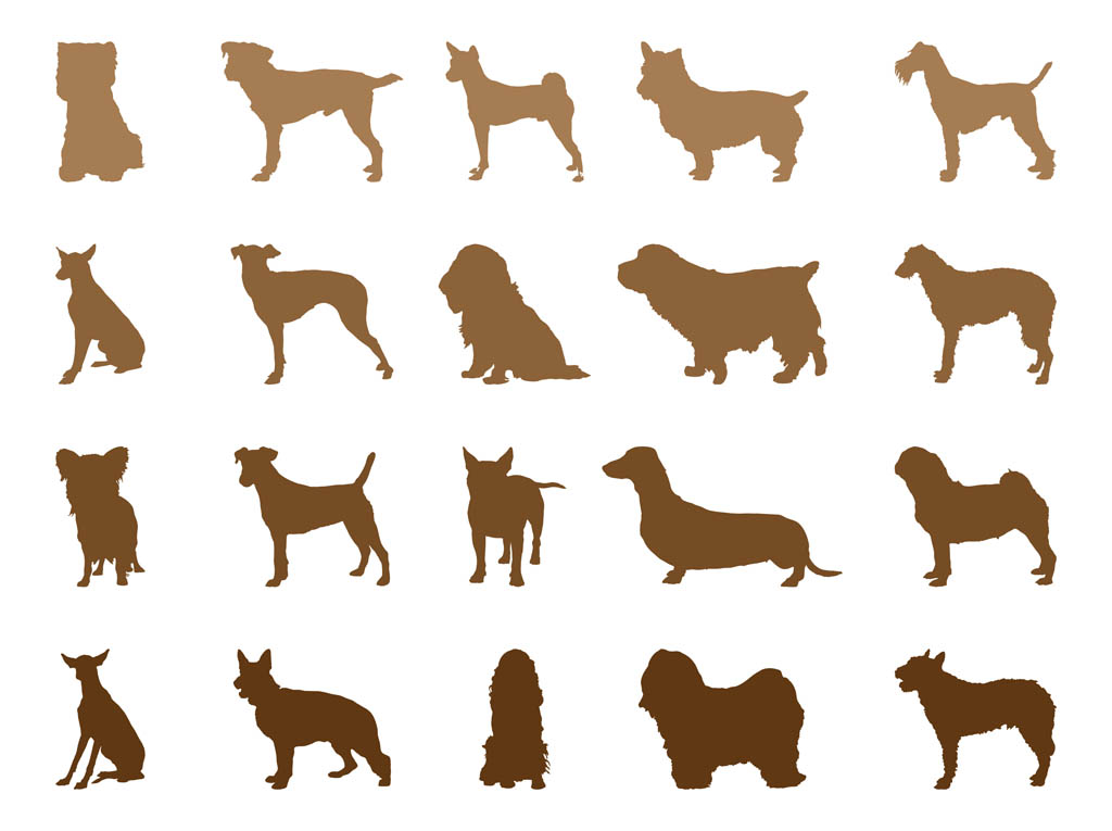 1024x765 Dog Breeds Silhouettes Free Vectors Ui Download