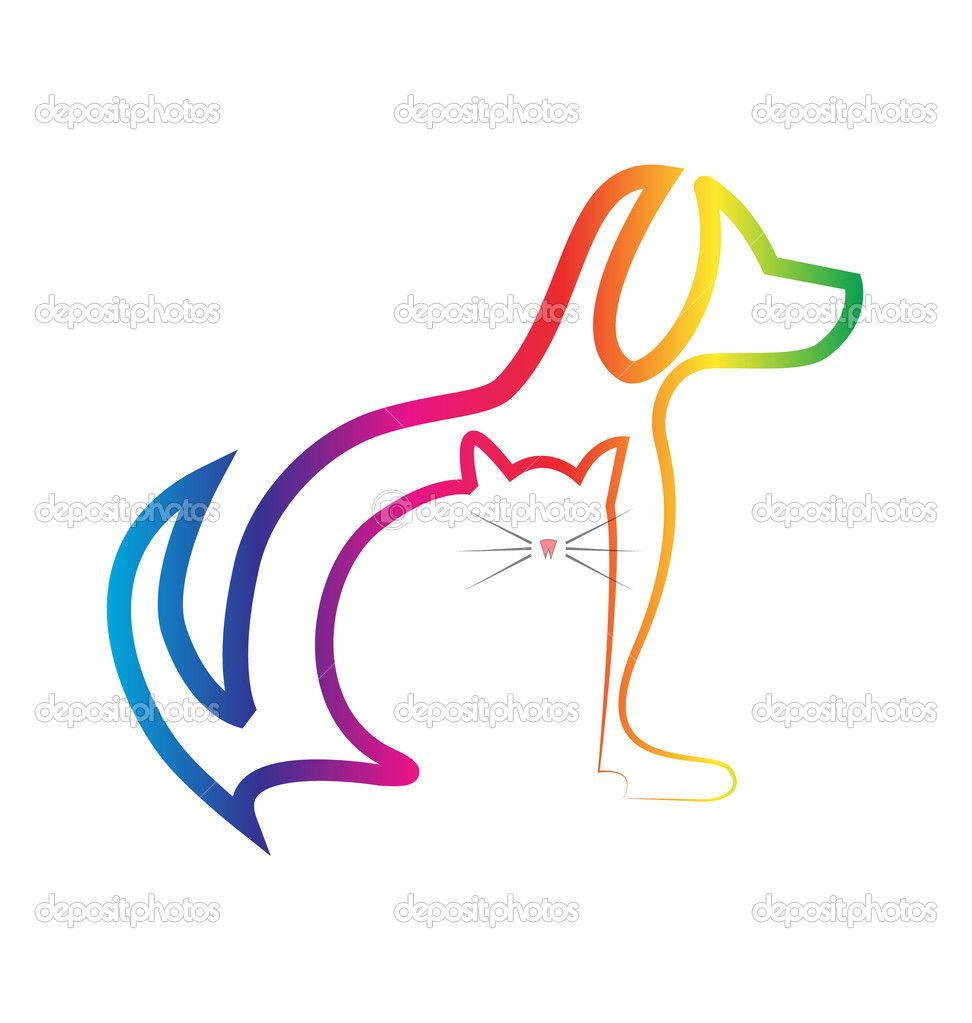 972x1023 Dog And Cat Silhouettes Veterinary Icon Logo