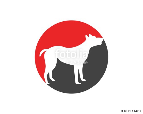 500x400 Dog Silhouette Logo Design Template Stock Image And Royalty Free